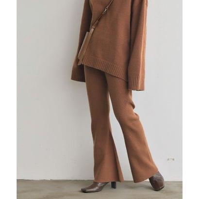 22 新作 ティティベイト Titivate ベーシックフレアニットパンツ ブラウン