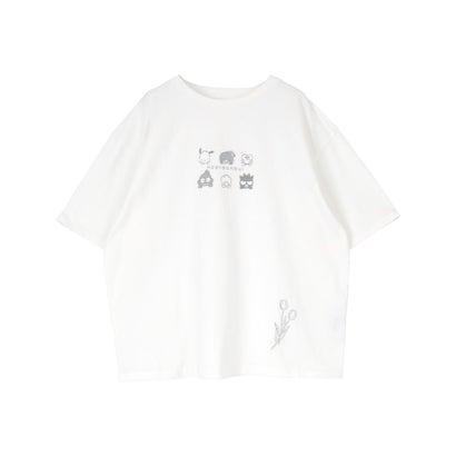 ティティベイト titivate 【サンリオコラボ】はぴだんぶいプリントビッグTシャツ （オフホワイト）｜locondo-shopping｜04