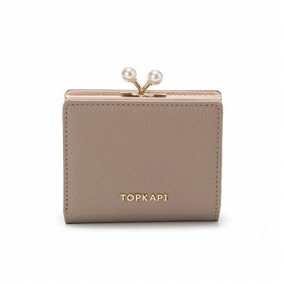 TOPKAPI（トプカピ） シュリンクレザー パール がま口 二つ折り 財布