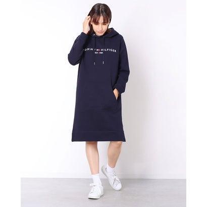 サイズ トミーヒルフィガー Locomall ロコモール 通販 Paypayモール Tommy Hilfiger ベーシックロゴ パーカーワンピース ネイビー