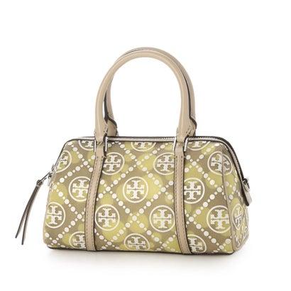 トリーバーチ TORY BURCH T Monogram Dot Mesh Mini Barrel Bag ショルダーバッグ （グリーン）