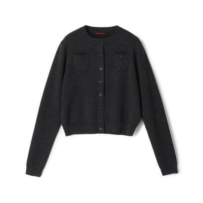 【CABaN】コットンカシミヤ クルーネックカーディガン 17 チャコール XS キャバン CABaN コットンカシミヤ クルーネックカーディガン （17