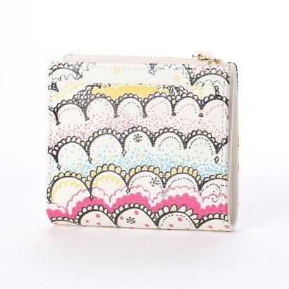 通販 Locomall Chisato Carry 二つ折り財布 ブランド公式 スカラッププリント ホワイト 財布 ブランド公式 ツモリチサト Tsumori ロコモール キャリー