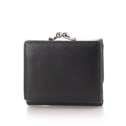 アングリッド Ungrid 牛革天然石ブローチ がま口ミニ財布 (BLK)|locondo-shopping|02