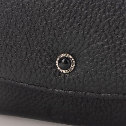アングリッド Ungrid 牛革天然石ブローチ がま口ミニ財布 (BLK)|locondo-shopping|06
