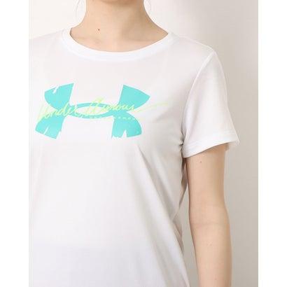 アンダーアーマー UNDER ARMOUR レディース 半袖機能Tシャツ UA Big Logo Graphic Tee 1371533 （ホワイト）｜locondo-shopping｜06
