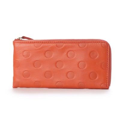 un signet（アンシグネ） カウレザードット柄長財布 （オレンジ