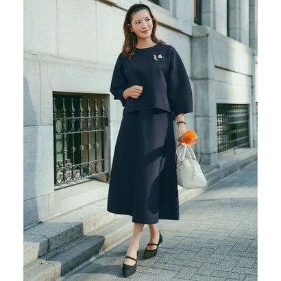 UNFILO BEAUTY FORM KNIT フレアスカート セットアップ （ネイビー