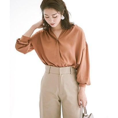 ユアーズ Ur S ヴィンテージサテンバンドカラーシャツブラウス ピンクベージュ ブランド公式 Locomall ロコモール 通販 Paypayモール