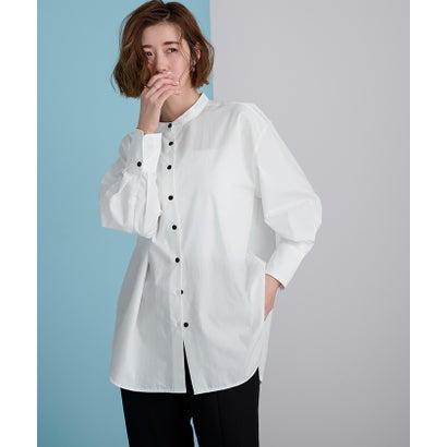 ur's（ユアーズ） 釦バックスリットチュニックシャツ （ホワイト