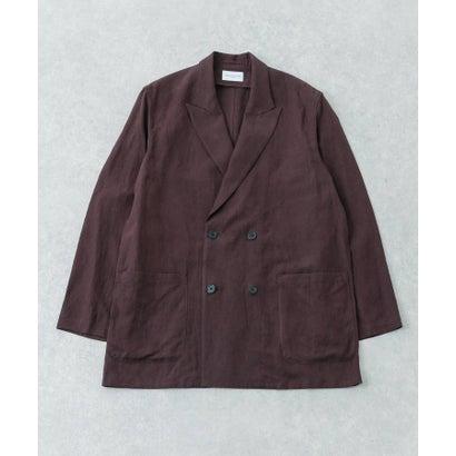 アーバンリサーチ URBAN RESEARCH new basic SILK LINEN DUBLE SHIRTS JACKET （ブラウン）