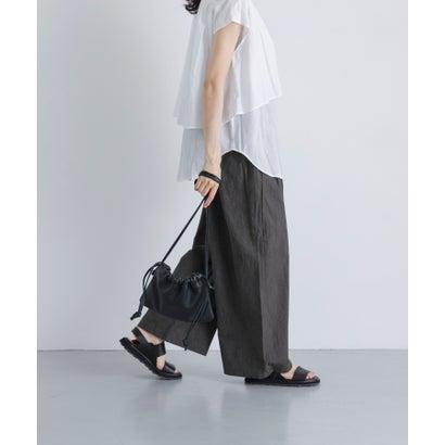 カグレ かぐれ コットン2タックパンツ （チャコールグレー