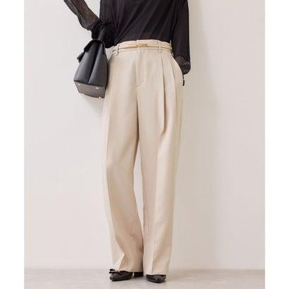 VIS（ビス） 美easyコンフォート金ボタンストレートワイドパンツ 
