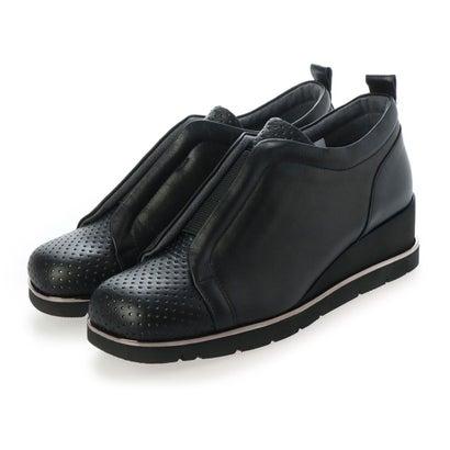 第1位獲得 ヴィタノーヴァ Vita Nova 軽量ウエッジソール使用 コンフォート ストレッチ素材コンビシューズ Blkc 人気が高い Ars Com Ve