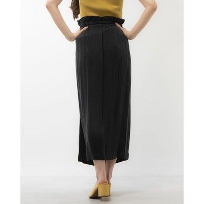 ユエニ yueni 紐ベルト付きサテンスカート （ブラック）｜locondo-shopping｜03