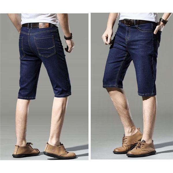 メンズ デニムショートパンツ ハーフパンツ デニムパンツ ジーンズ 五分丈 ショート丈 短パンツ デニム 半ズボン アンクルパンツ スリム ショーツ ストレッチ convea Loco Prime 通販 Yahoo ショッピング