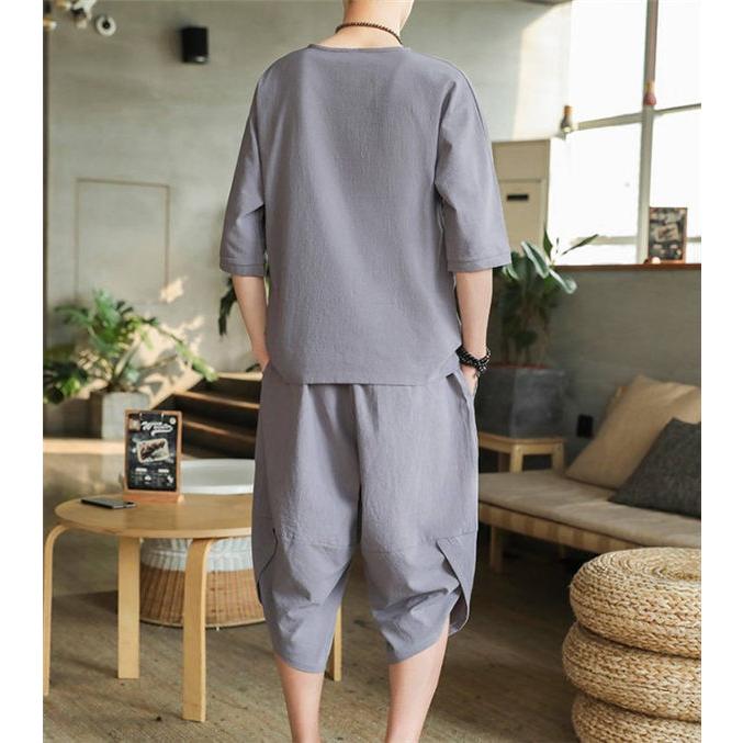 値引 21年 新作 送料無料 綿麻通気 メンズ セットアップ 2点セット リネン生地 部屋着 上下セット ゆったりとした 快適 着心地抜群 大き 公式限定新作 送料無料 Centrodeladultomayor Com Uy