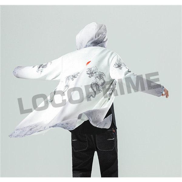 メンズ ロングパーカー ロングコート ロングジャケット おしゃれ 和柄