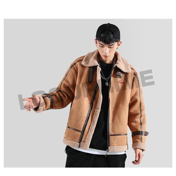 ムートンジャケット フリースジャケット メンズ 裏ボア 裏起毛