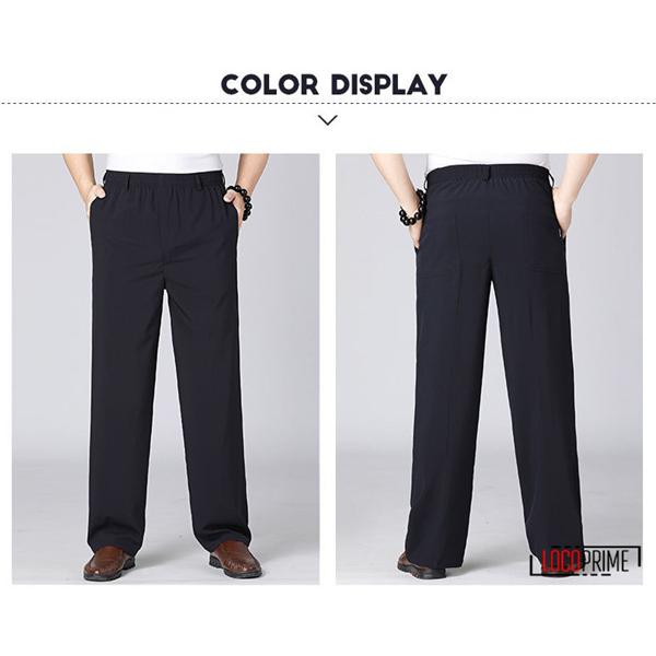 ブラックパンツ サイズ46 ウエストゴム パンツ[男女兼用][セブン