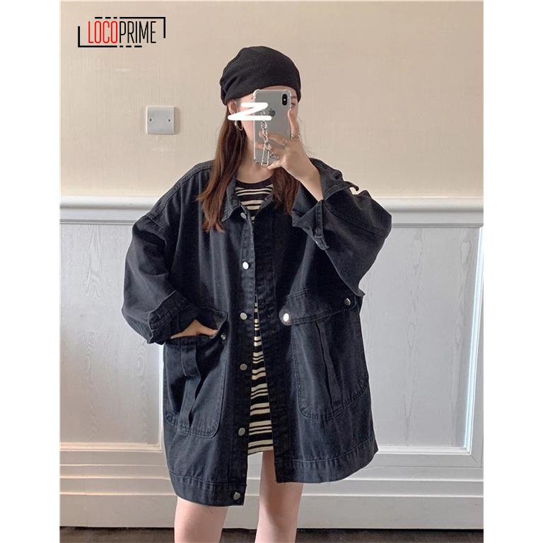 デニムコート レディース デニムジャケット Gジャン ジャンバー ゆったり 秋コーデ 長袖 アウター 大きいサイズ S M L Xl 2xl カジュアル ロング丈 ブルゾン 217locoa Loco Prime 通販 Yahoo ショッピング