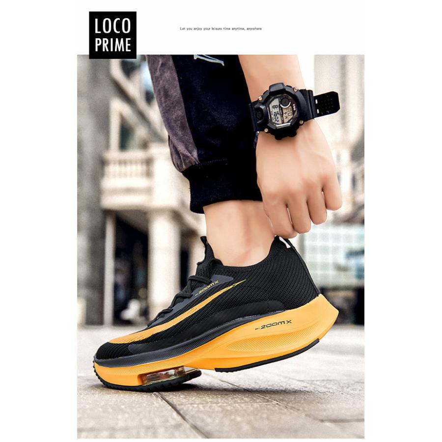 ランニングシューズ メンズ スニーカー 厚底 軽量 軽い カジュアル