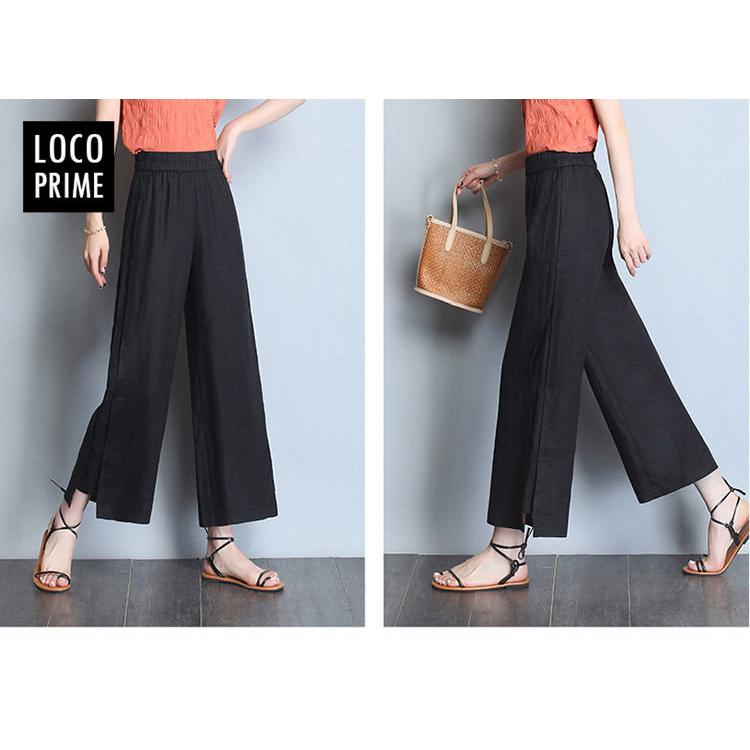 ガウチョパンツ レディース 九分丈 ワイドパンツ フレアパンツ 大きい