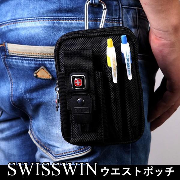 Swisswin ウエストバッグ ウエストポーチ ヒップバッグ ベルトポーチ スマホポーチ 仕事用 アウトドア 50代 40代 22a W新作送料無料 60代 防水 30代 スポーツ 大容量
