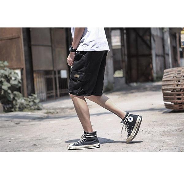 カーゴパンツ メンズ ハーフ ミリタリー ハーフパンツ カラーパンツ