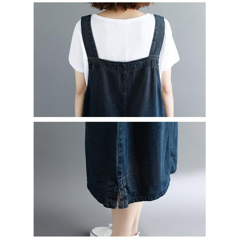 ジャンパースカート デニム Aラインサロペット ワンピース ジャンスカ