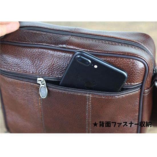 メンズ ビジネスバッグ 本革 小型 ショルダーバッグ 斜め掛け
