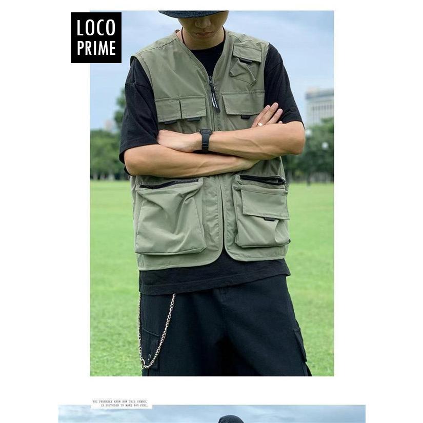 フィッシングベスト メンズ アウトドア 多機能 多ポケットマルチ