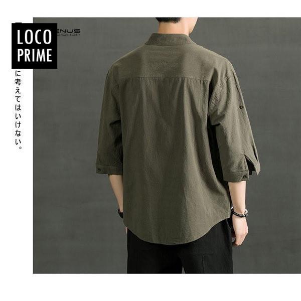 リネンシャツ 綿麻シャツ メンズ シャツ 大きいサイズ コットン