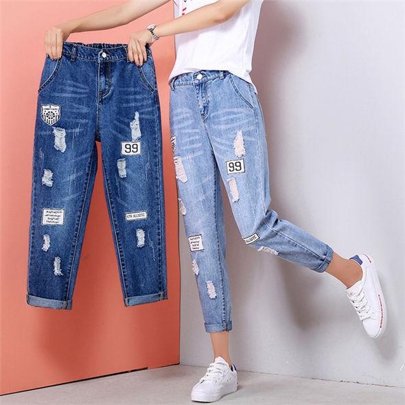 デニムパンツ ダメージ レディース デニム ワイドパンツ 大きいサイズ ジーンズ ズボン ボトムス ダメージ ワッペン おしゃれ ジーンズ ジーパン 九分丈 Locoa Loco Prime 通販 Yahoo ショッピング