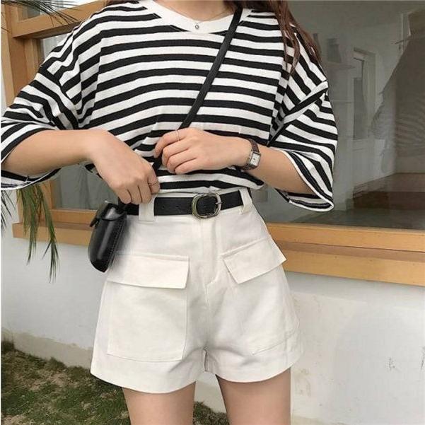 ベスト白 ハーフパンツ レディース 人気のファッション画像