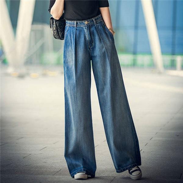 デニムパンツ レディース ワイドパンツ シルエット ロング丈 ゆったり デニム ガウチョパンツ レディース ウォッシュ 体型カバー :loco1910535a:LOCO PRIME 通販 ワイドデニムパンツ M ガウチョ ゆったりシルエット 体型カバー