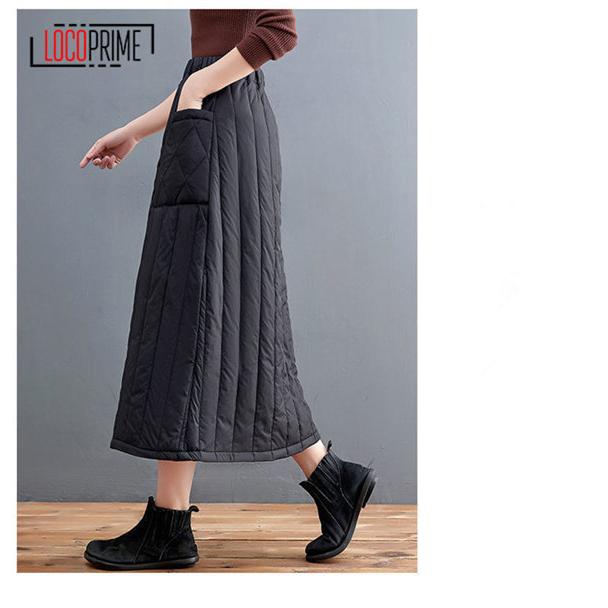 レディース ロングスカート ダウンスカート 巻きスカート Aライン