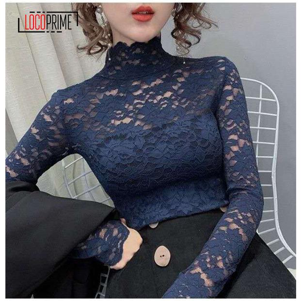 レディース レース トップス シャツ レースブラウス 長袖 レース