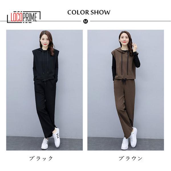 セットアップ レディース 上下セット 3点セット スウェット カジュアル