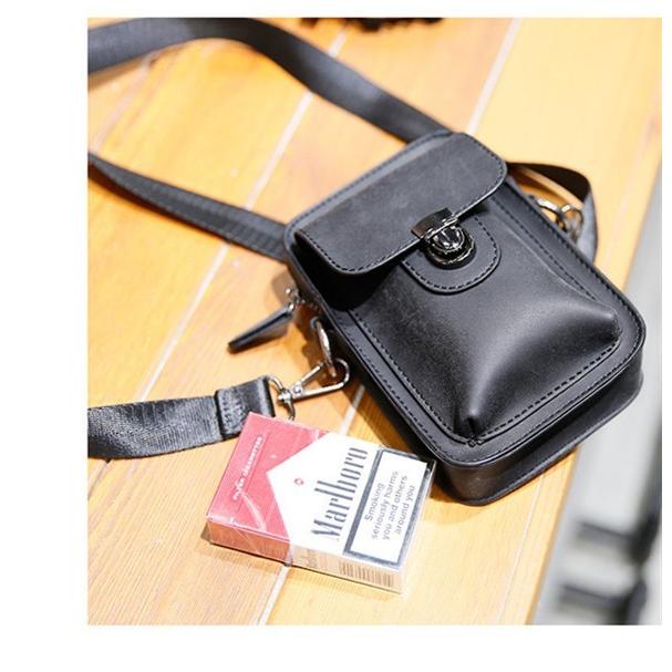 ベルトポーチ ウエストポーチ メンズ PU革 ヴィンテージ風レザー