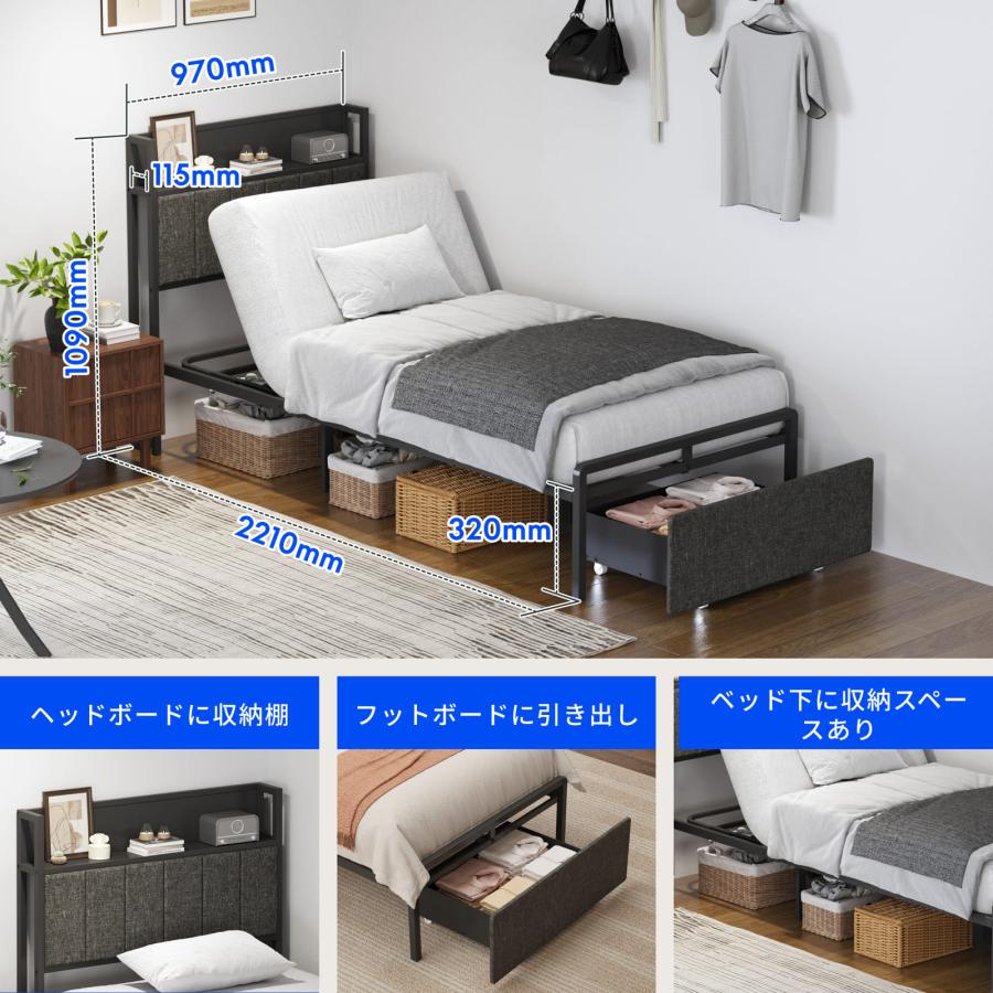 FlexiSpot 電動ベッド リクライニングベッド FlexiSpot B1 ベッド 組立