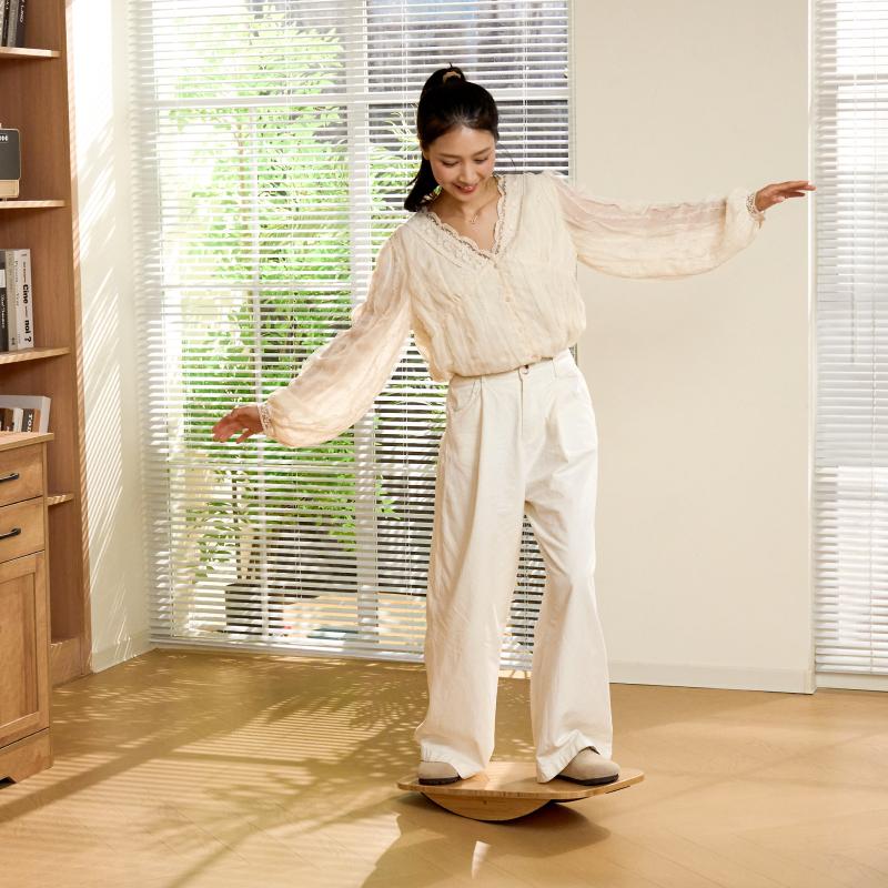 FlexiSpot バランスボード 体幹 天然木 トレーニング バランス ヨガ