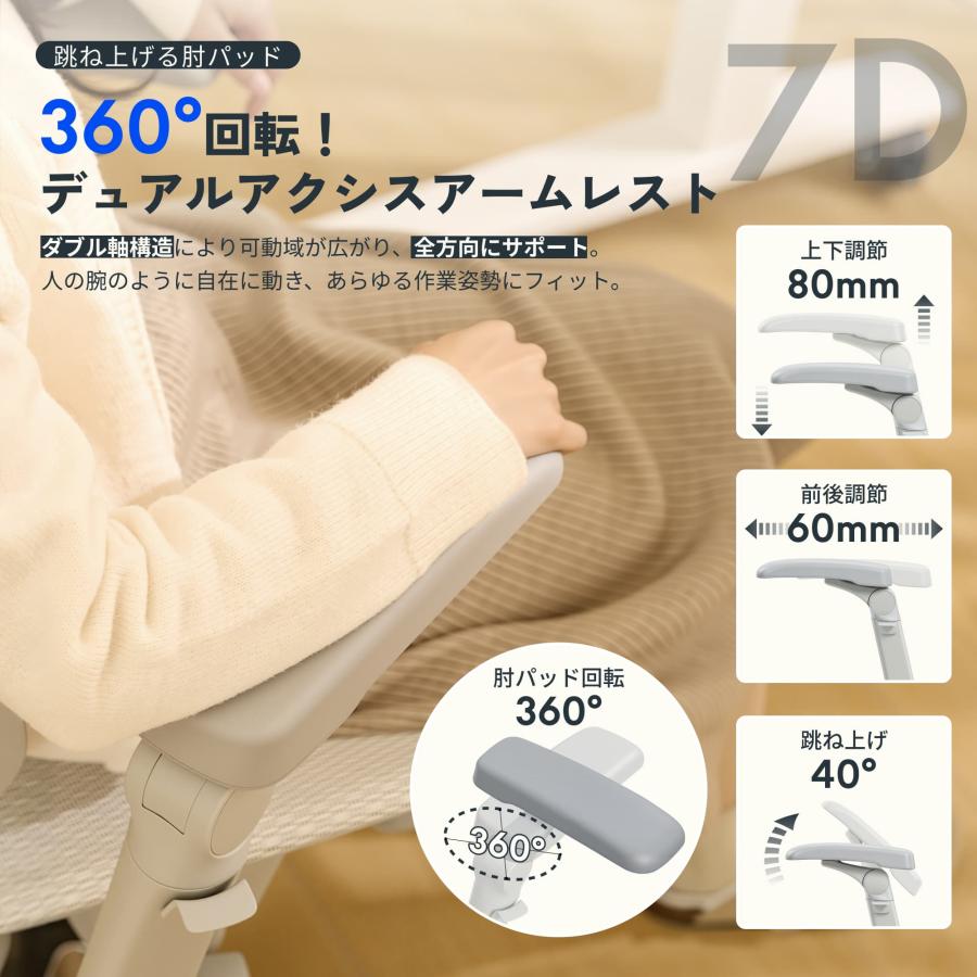 オフィスチェア ヘッドレスト付き オットマン メッシュ 腰痛 FlexiSpot C7 Pro 2 ワークチェア フットレスト リクライニング ハイバック ランバーサポート 爆買 | FlexiSpot | 08