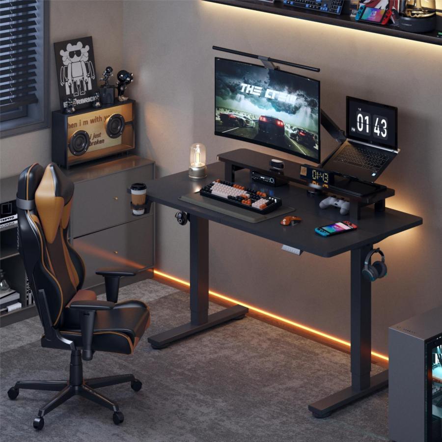 SANODESK 電動昇降式デスク E150　脚部（黒）/ 天板（メイプル） Amazon | SANODESK 電動昇降式デスク E150 高さ調節デスク パソコン