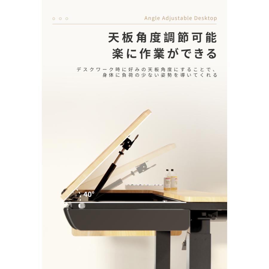 FlexiSpot 昇降デスク 天板角度調整 昇降テーブル ED1B