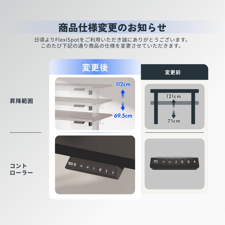 FlexiSpot スタンディングデスク EF1 昇降式デスク 電動