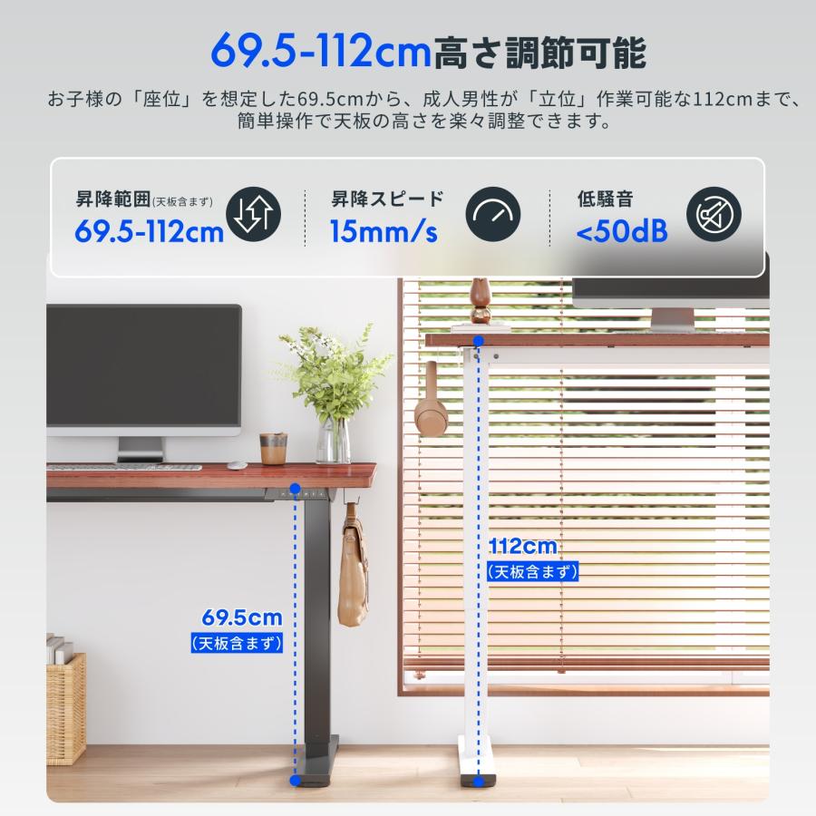 FLEXISPOT EF1 スタンディングデスク 120x60 cm 木目調 FLEXISPOT EF1 スタンディングデスク 120x60 cm 木目調 電動昇降