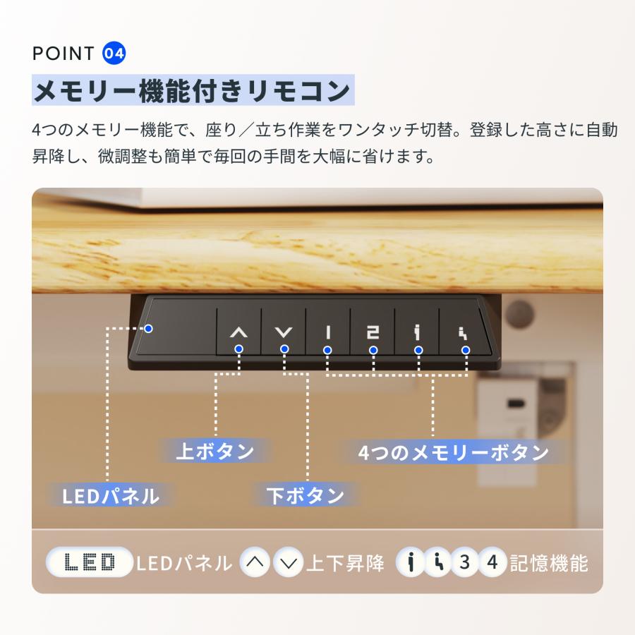 昇降式デスク 電動式 FlexiSpot EF1 昇降デスク 天然木 ゲーミングデスク パソコンデスク PCデスク 机 勉強机 オシャレ デスク 140 幅140cm 爆買の画像
