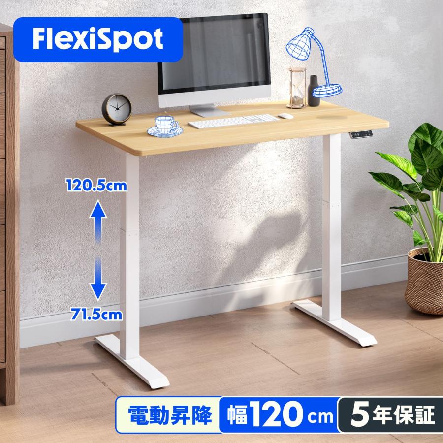 スタンディングデスク Flexispot ej2 2.0 昇降デスク 電動 オフィスデスク 高さ調節 学習机 事務机 テーブル 障害物検知機能  電動昇降デスク 天板120*60cm : ej2-pr1206-all : FlexiSpotヤフー店 - 通販 - Yahoo!ショッピング