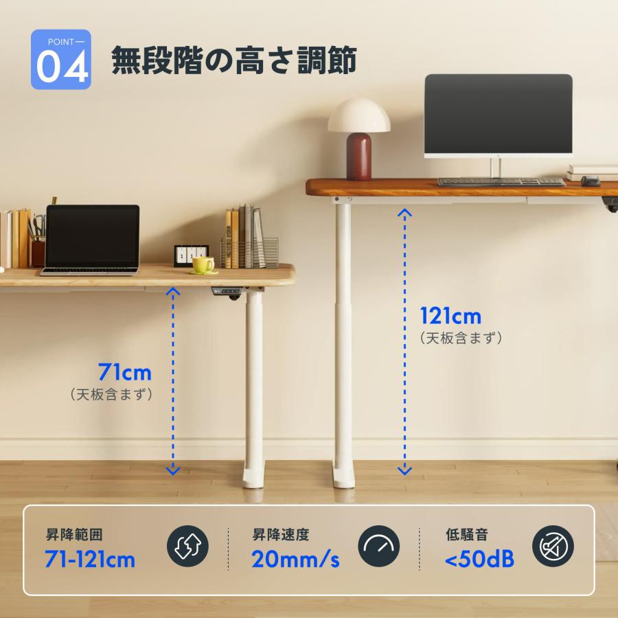 FlexiSpot 昇降式デスク 電動式 FlexiSpot ER2 昇降デスク 天然木